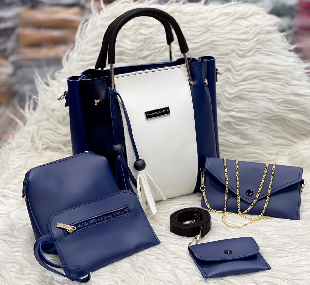 5pcs Set with Makeup Pouch, Wallet & Long Chain, Stylish & Practical Accessories